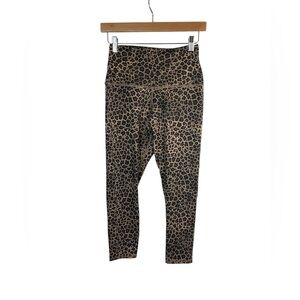 EVOLUTION AND CREATION 7/8 LEGGINGS LEOPARD PRINT HIGH WAIST sz S